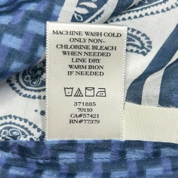 Ann Taylor Paisley Foulard Scarf Prink Silk Blend Long Sleeve Button Top Small - Picture 7 of 7